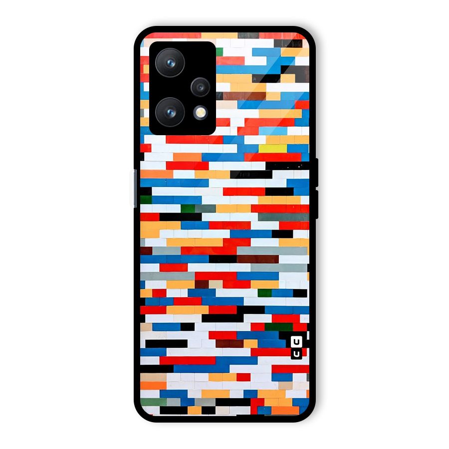 Cool Colors Collage Pattern Art Glass Back Case for Realme 9 Pro 5G