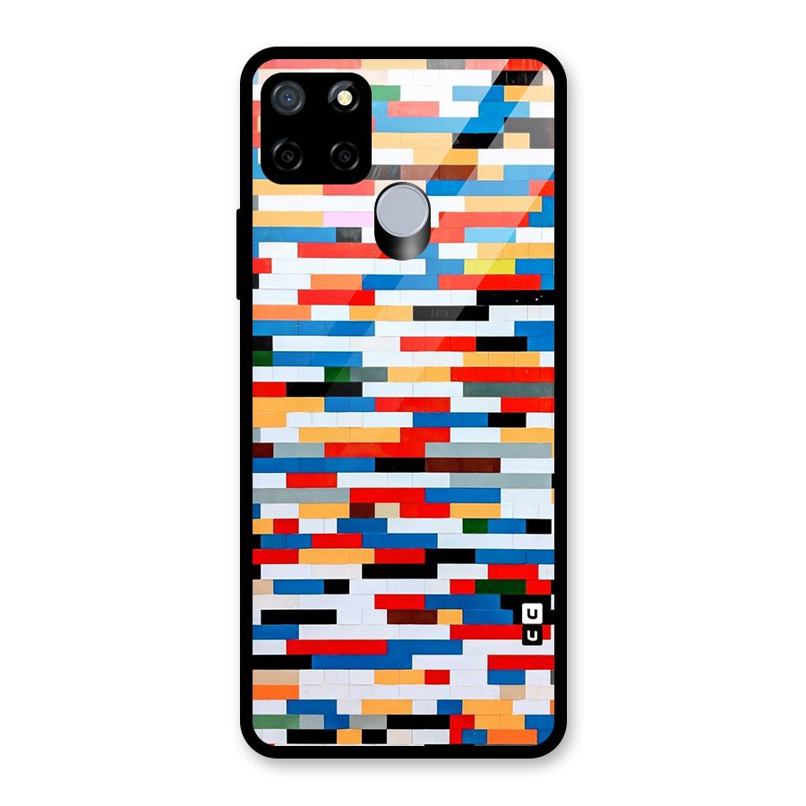 Cool Colors Collage Pattern Art Glass Back Case for Realme C12