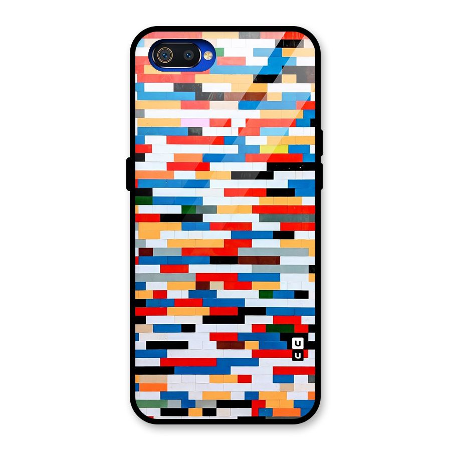 Cool Colors Collage Pattern Art Glass Back Case for Realme C2