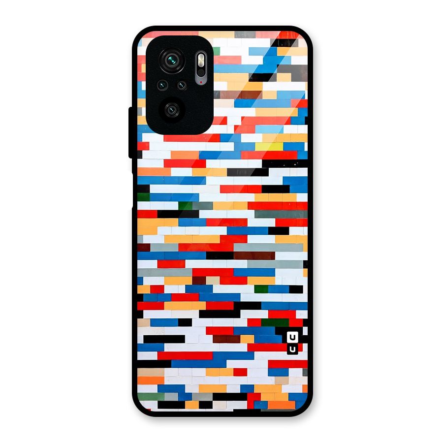Cool Colors Collage Pattern Art Glass Back Case for Redmi Note 10S