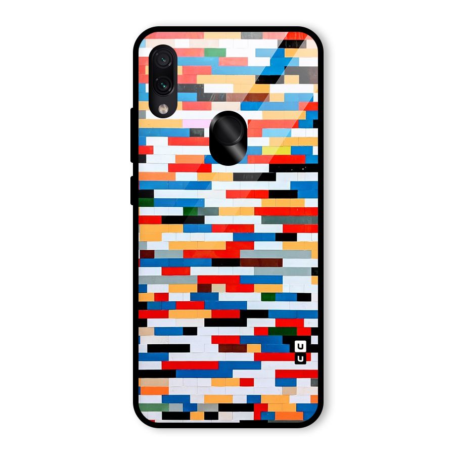 Cool Colors Collage Pattern Art Glass Back Case for Redmi Note 7