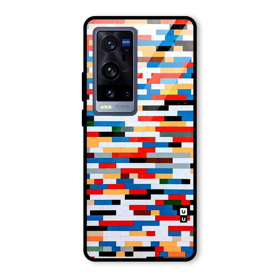 Cool Colors Collage Pattern Art Glass Back Case for Vivo X60 Pro Plus