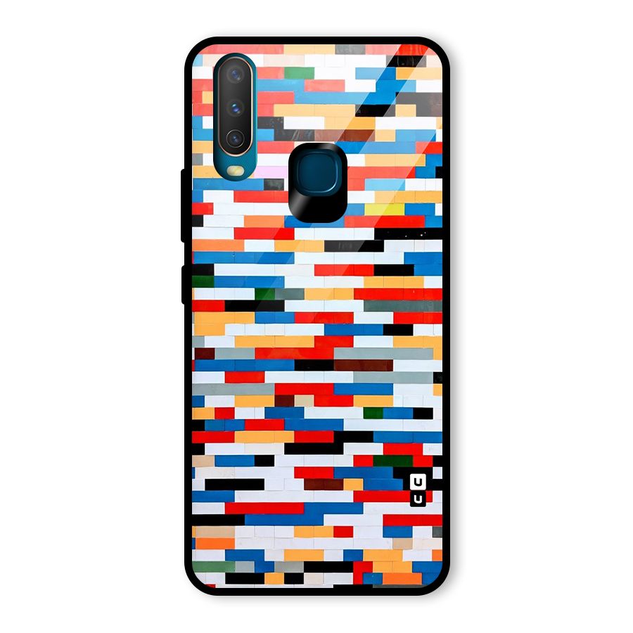 Cool Colors Collage Pattern Art Glass Back Case for Vivo Y17
