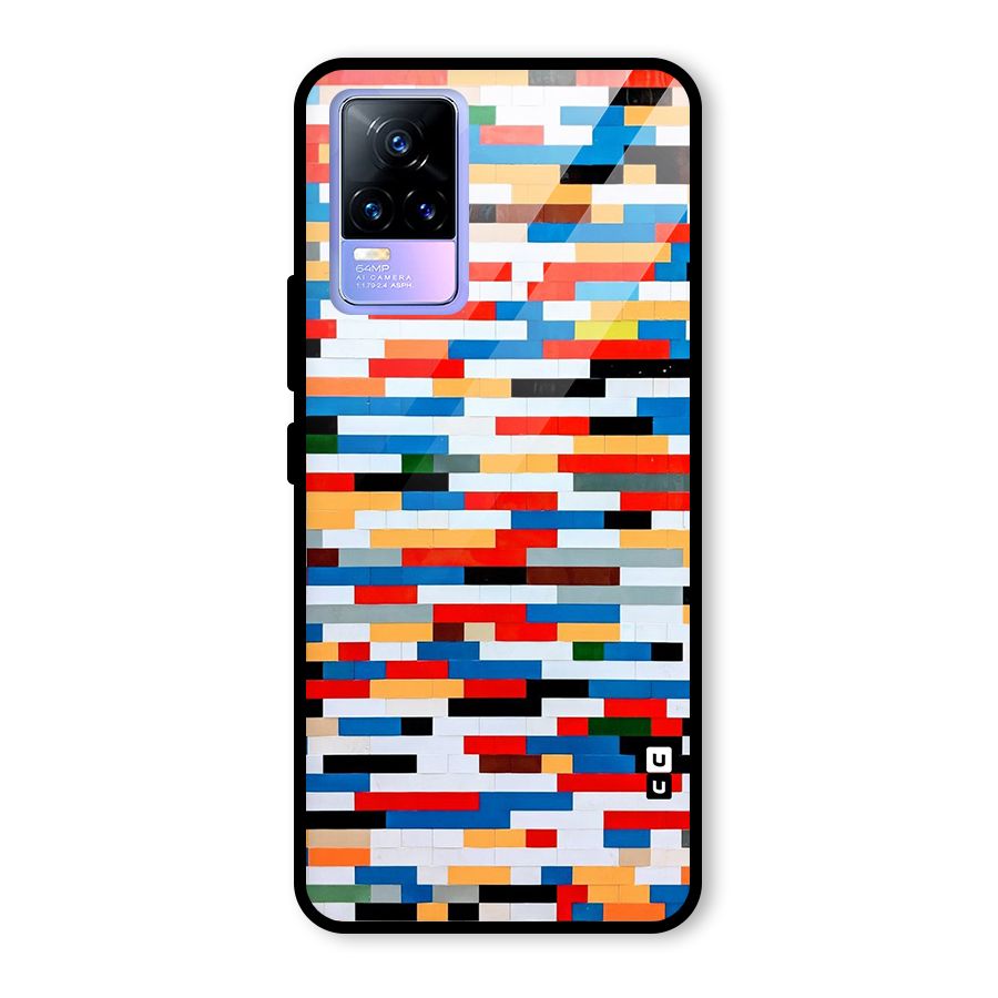 Cool Colors Collage Pattern Art Glass Back Case for Vivo Y73