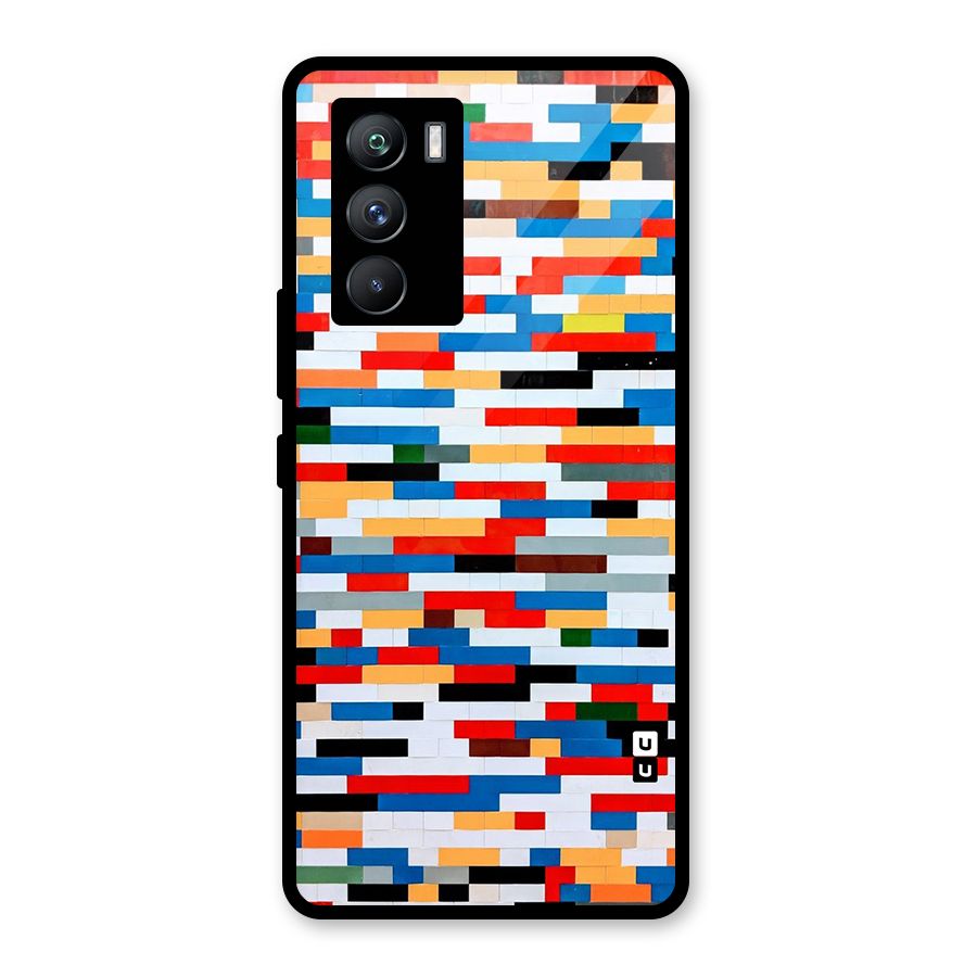 Cool Colors Collage Pattern Art Glass Back Case for Vivo iQOO 9 SE