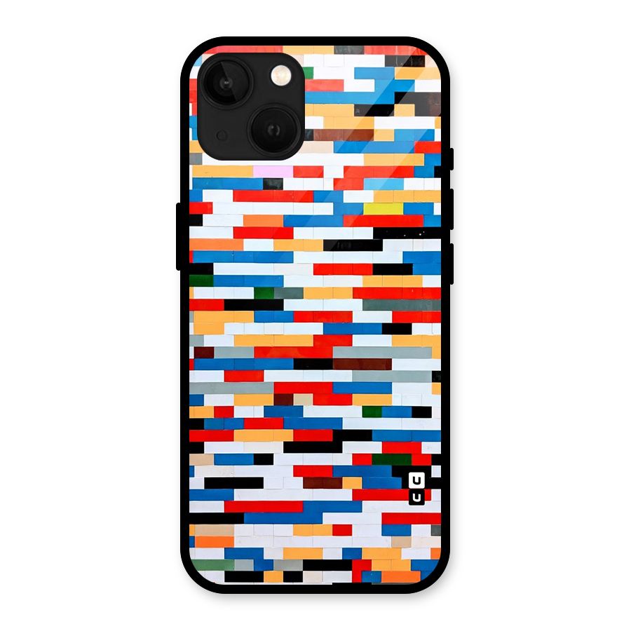 Cool Colors Collage Pattern Art Glass Back Case for iPhone 13