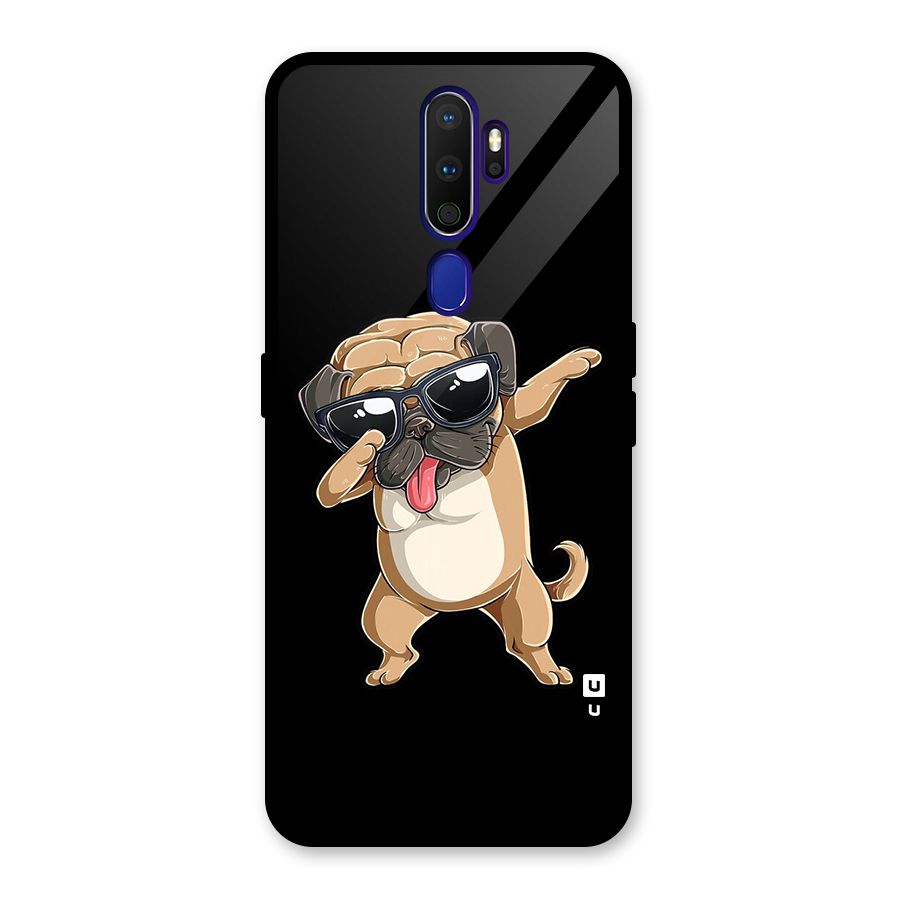 Cool Dab Dog Glass Back Case for Oppo A9 (2020)