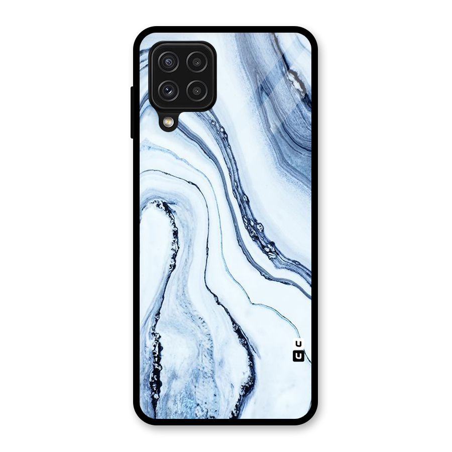Cool Marble Art Glass Back Case for Galaxy A22 4G