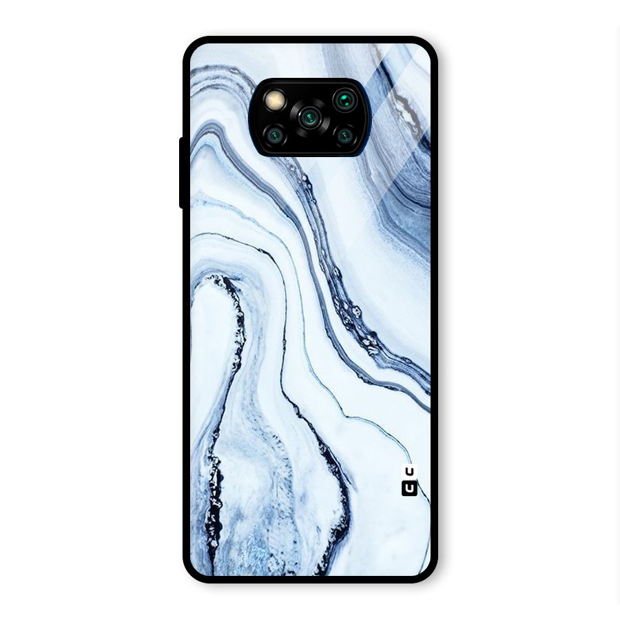 Cool Marble Art Glass Back Case for Poco X3 Pro