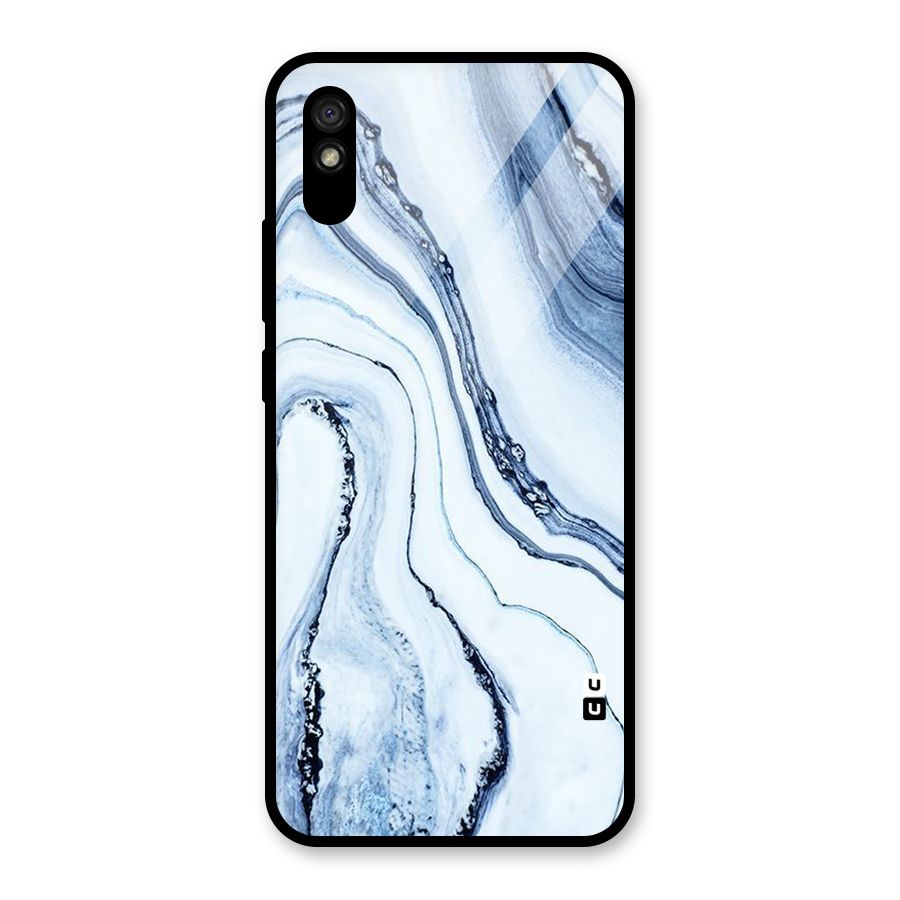 Cool Marble Art Glass Back Case for Redmi 9i