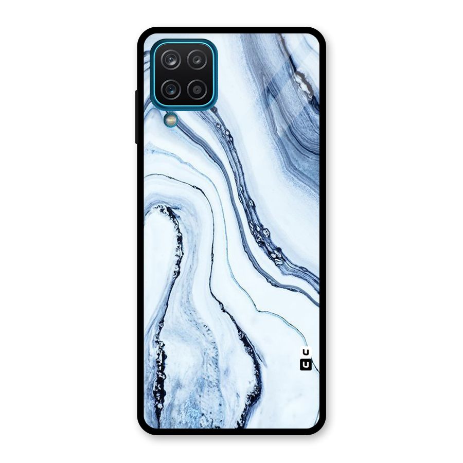 Cool Marble Style (Printed) Glass Back Case for Galaxy A12