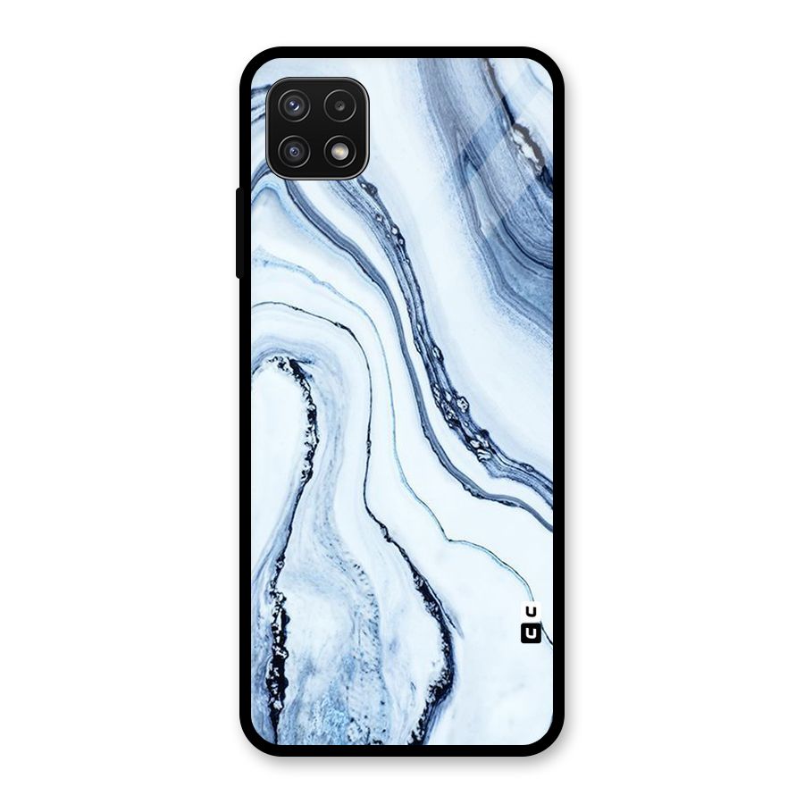 Cool Marble Style (Printed) Glass Back Case for Galaxy A22 5G