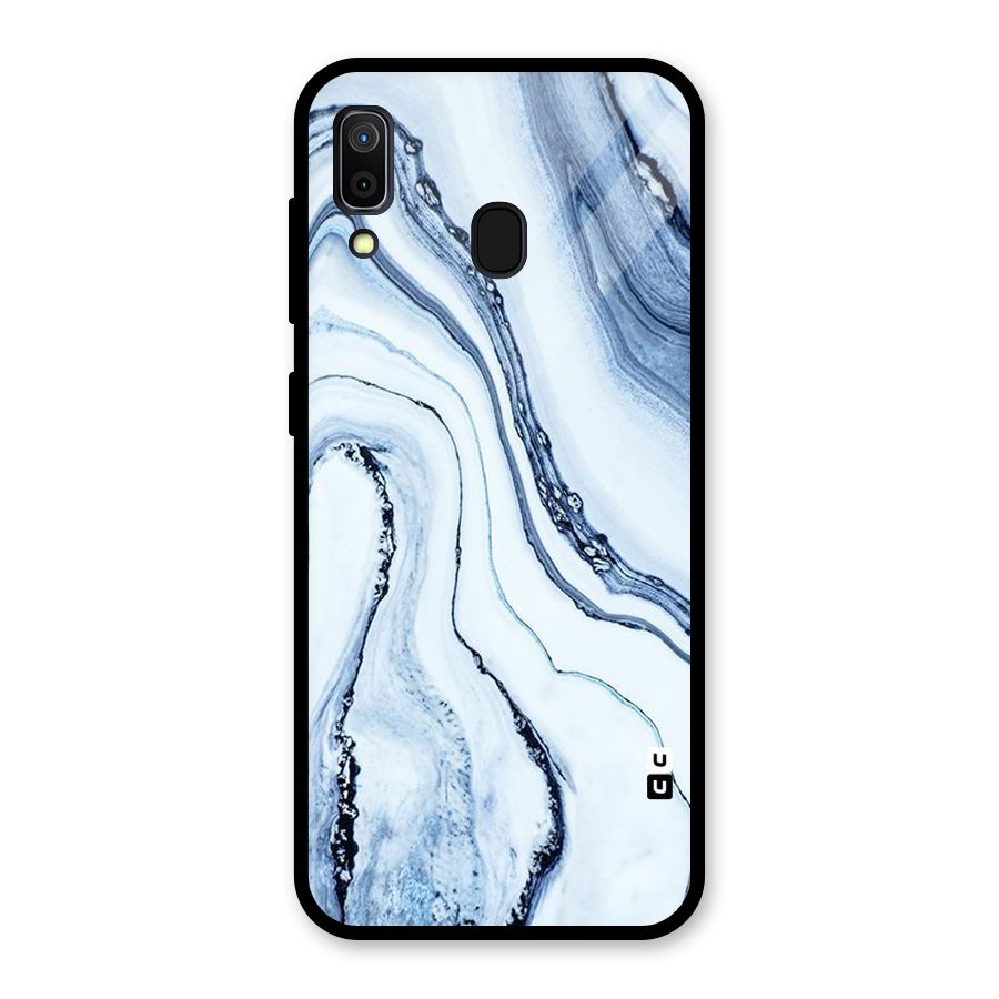 Cool Marble Style (Printed) Glass Back Case for Galaxy A30