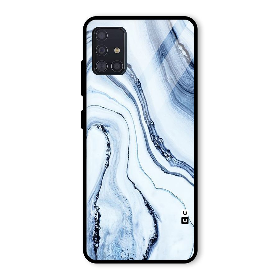 Cool Marble Style (Printed) Glass Back Case for Galaxy A51