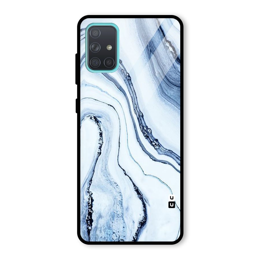 Cool Marble Style (Printed) Glass Back Case for Galaxy A71