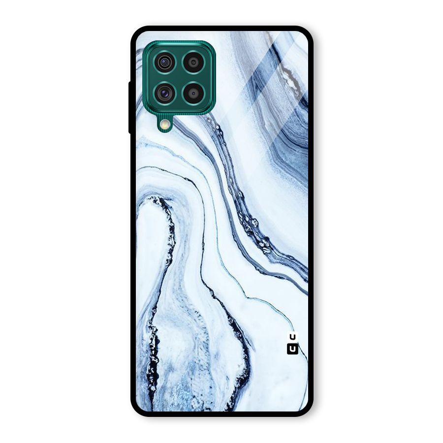Cool Marble Style (Printed) Glass Back Case for Galaxy F62