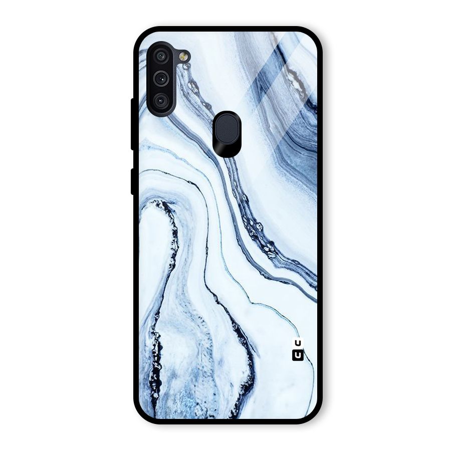 Cool Marble Style (Printed) Glass Back Case for Galaxy M11