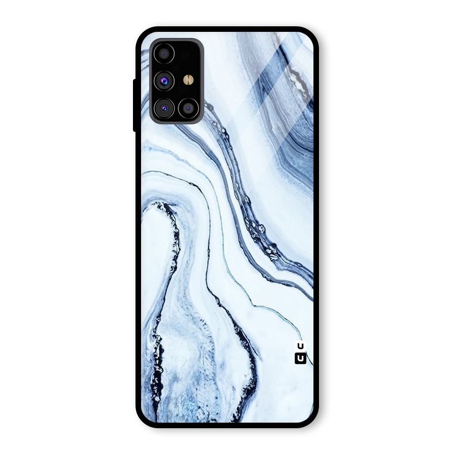 Cool Marble Style (Printed) Glass Back Case for Galaxy M31s