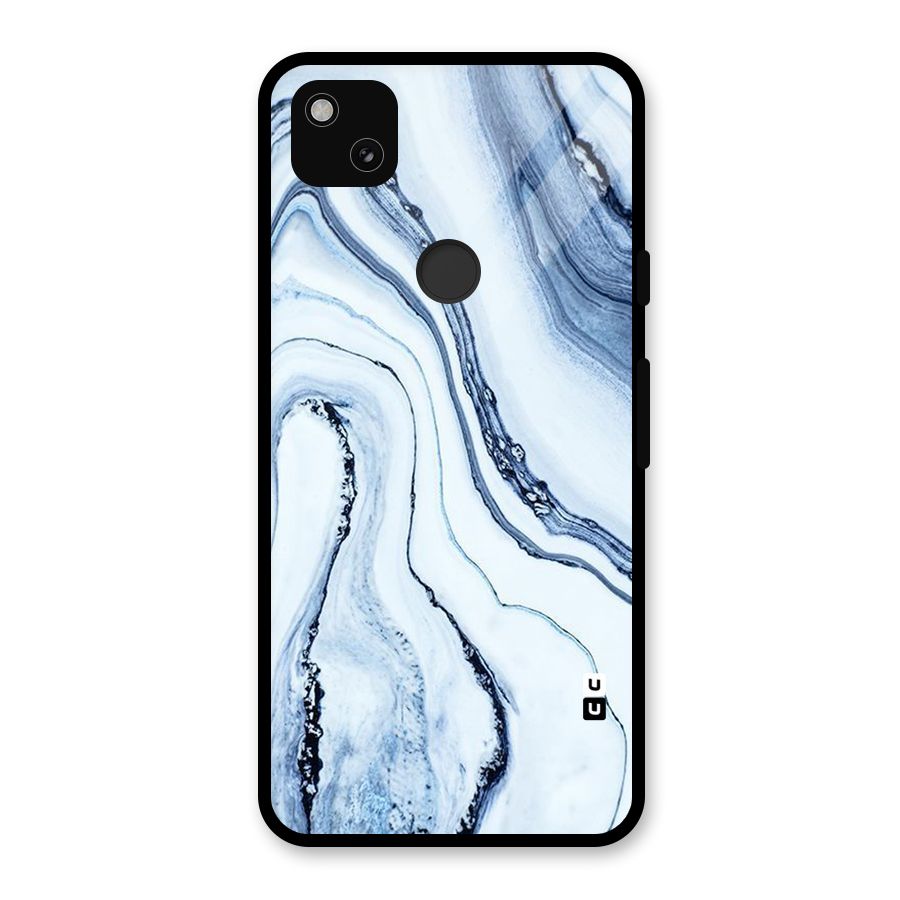 Cool Marble Style (Printed) Glass Back Case for Google Pixel 4a