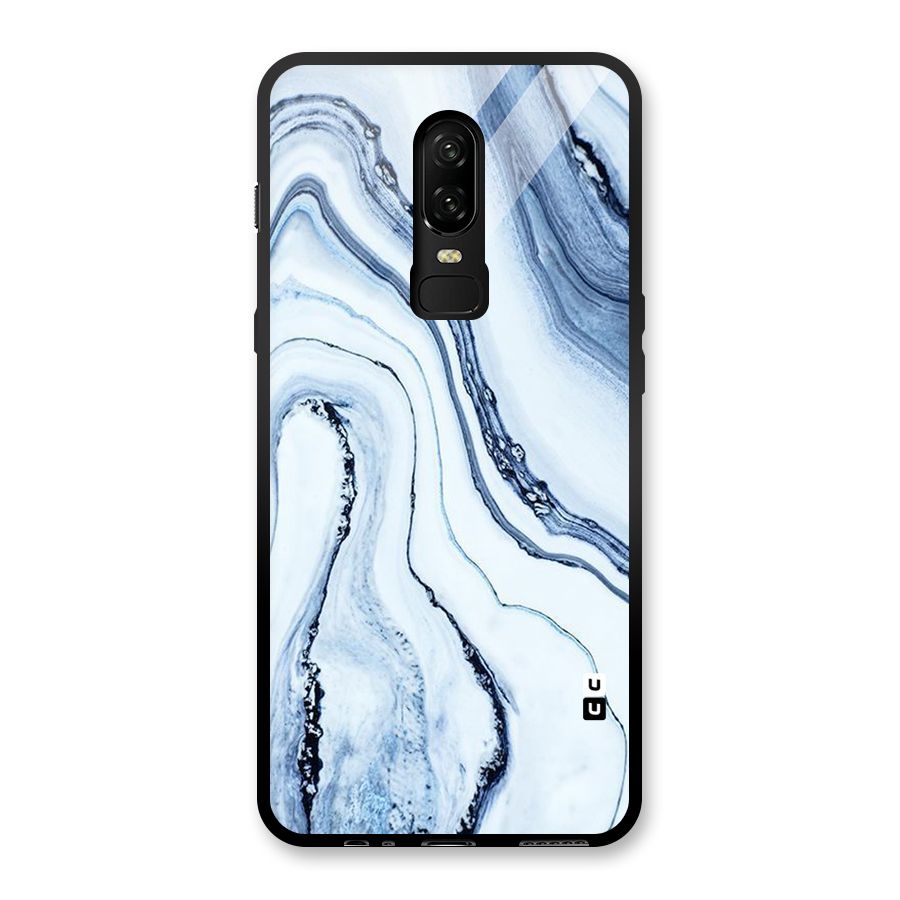 Cool Marble Style (Printed) Glass Back Case for OnePlus 6
