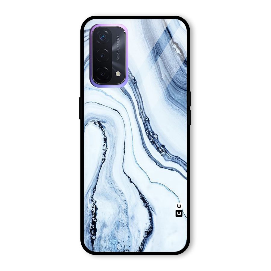 Cool Marble Style (Printed) Glass Back Case for Oppo A74 5G
