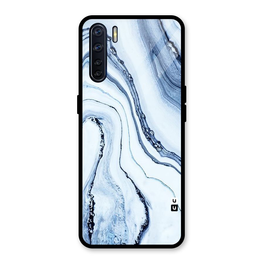 Cool Marble Style (Printed) Glass Back Case for Oppo F15