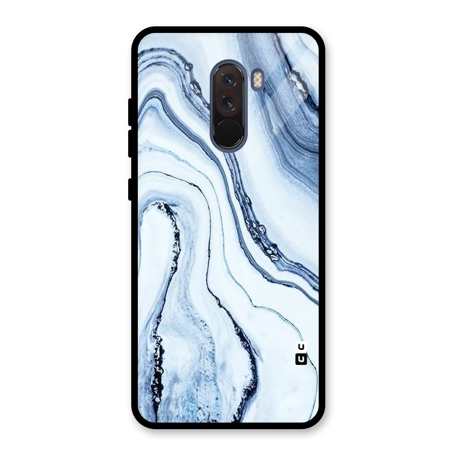 Cool Marble Style (Printed) Glass Back Case for Poco F1
