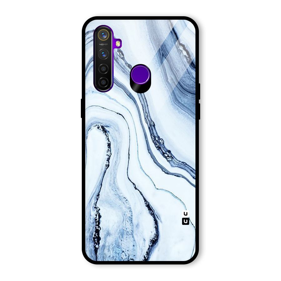 Cool Marble Style (Printed) Glass Back Case for Realme 5 Pro