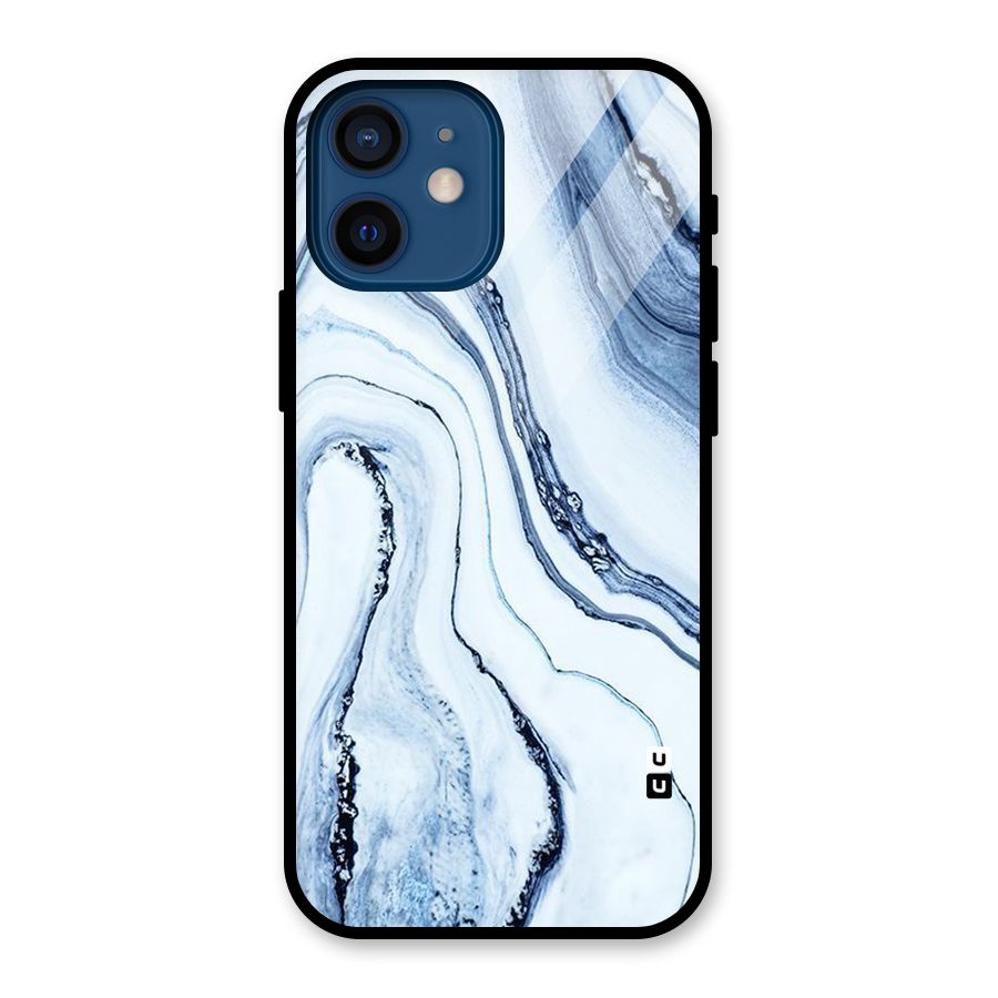 Cool Marble Style (Printed) Glass Back Case for iPhone 12 Mini