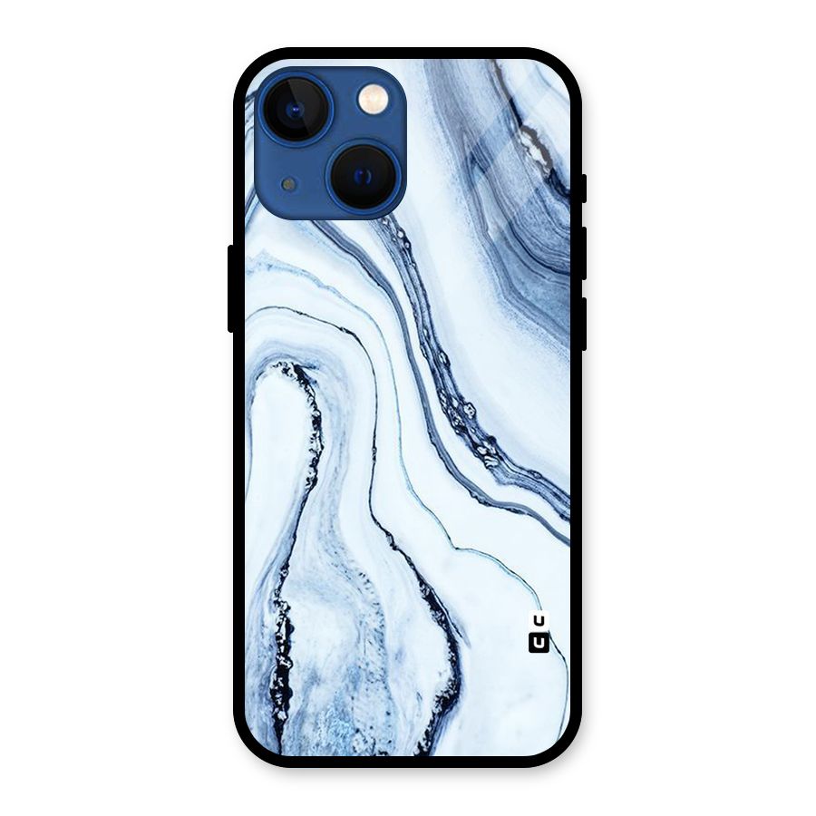 Cool Marble Style (Printed) Glass Back Case for iPhone 13 Mini