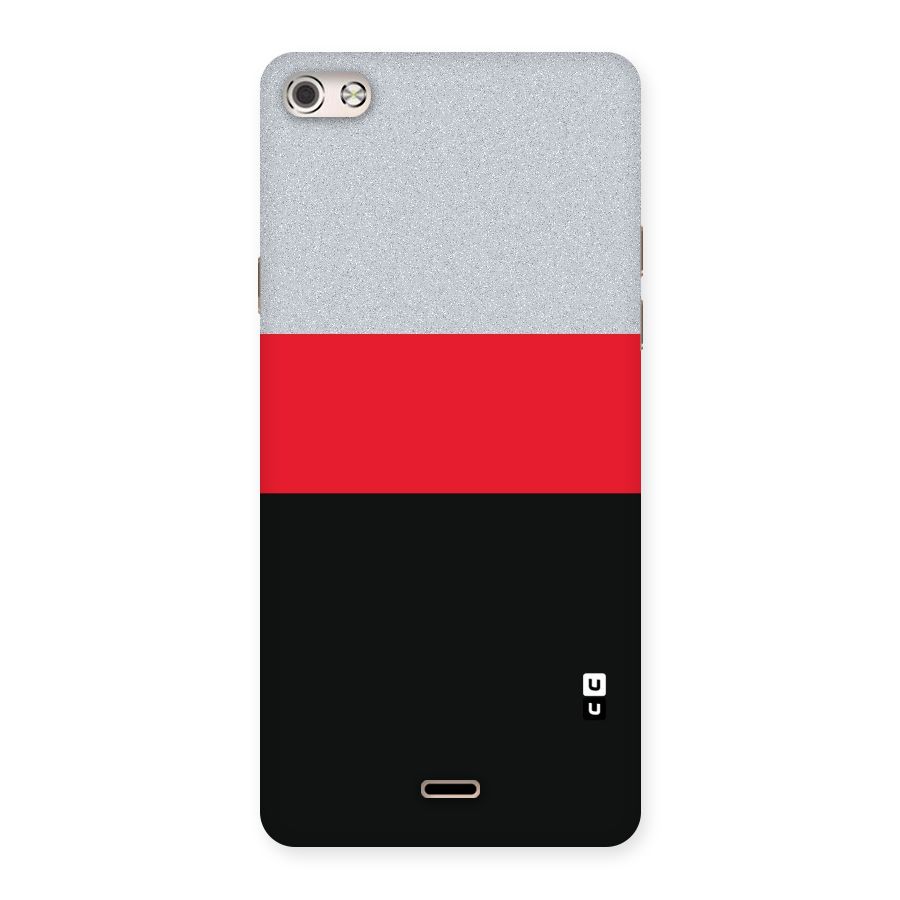 Cool Melange Stripe Back Case for Micromax Canvas Silver 5
