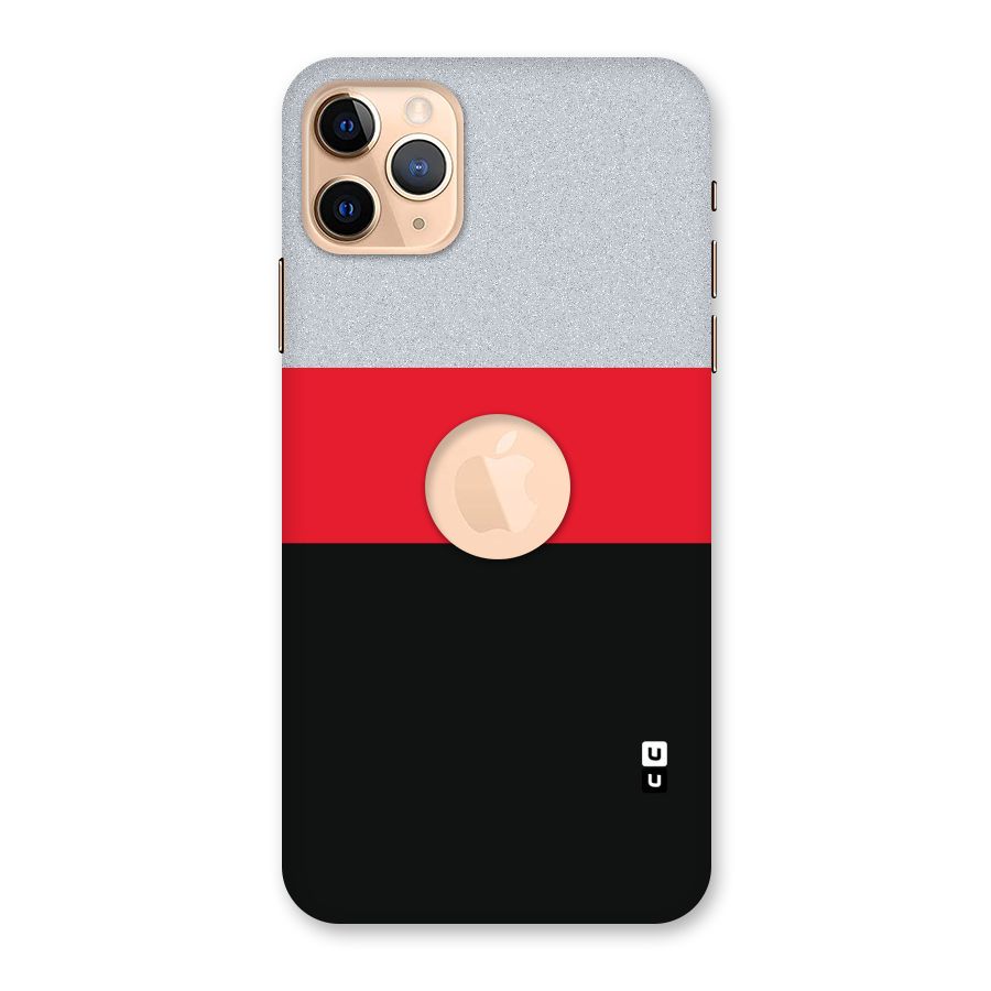 Cool Melange Stripe Back Case for iPhone 11 Pro Max Logo Cut