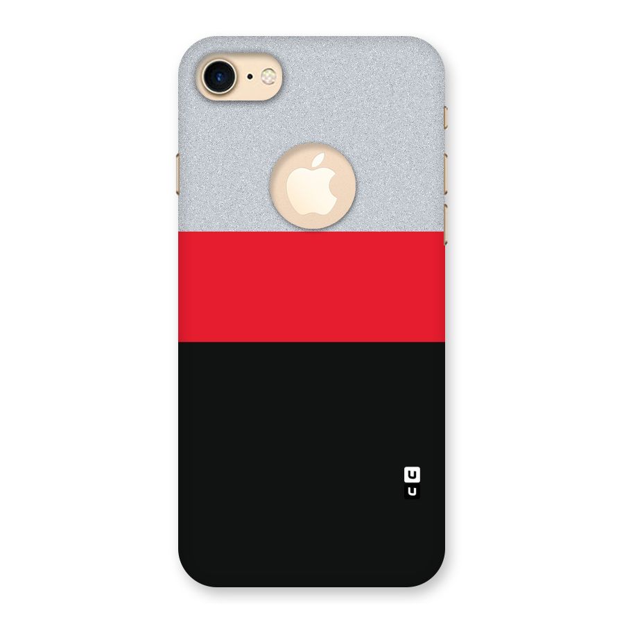 Cool Melange Stripe Back Case for iPhone 7 Logo Cut