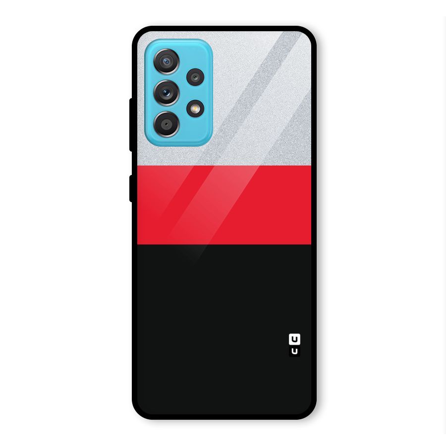Cool Melange Stripe Glass Back Case for Galaxy A52