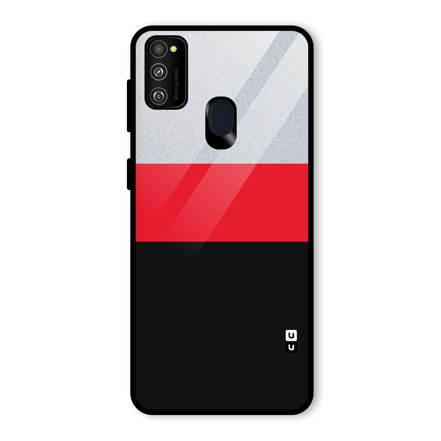 Cool Melange Stripe Glass Back Case for Galaxy M30s