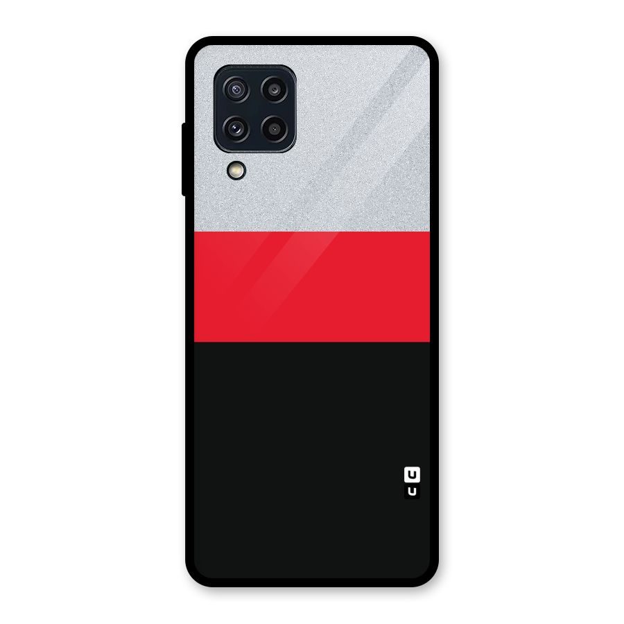 Cool Melange Stripe Glass Back Case for Galaxy M32