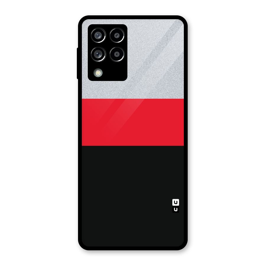 Cool Melange Stripe Glass Back Case for Galaxy M53 5G