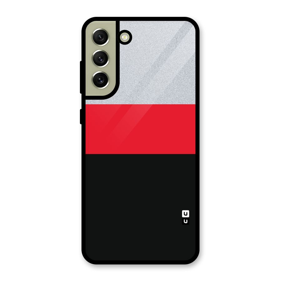 Cool Melange Stripe Glass Back Case for Galaxy S21 FE 5G