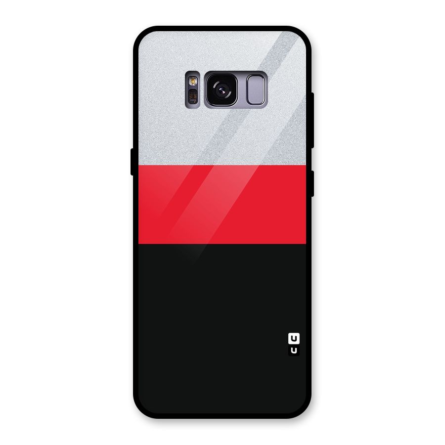 Cool Melange Stripe Glass Back Case for Galaxy S8
