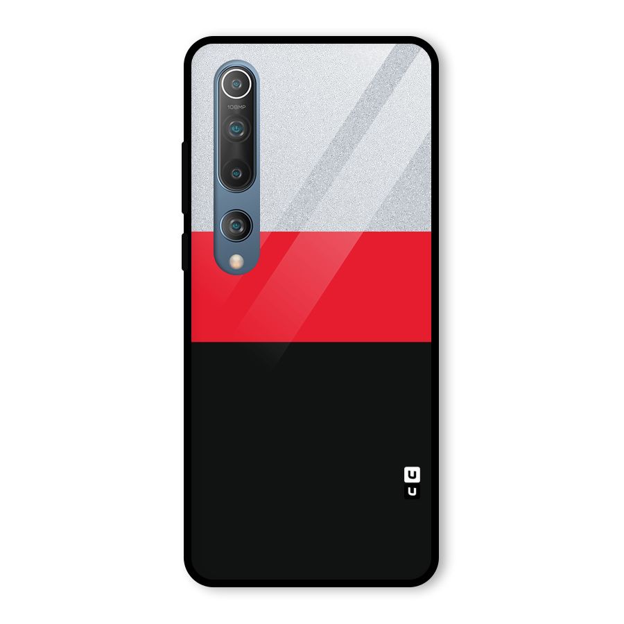 Cool Melange Stripe Glass Back Case for Mi 10