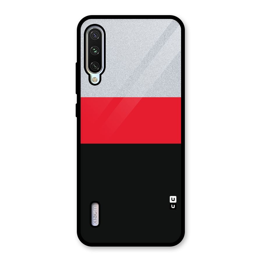 Cool Melange Stripe Glass Back Case for Mi A3
