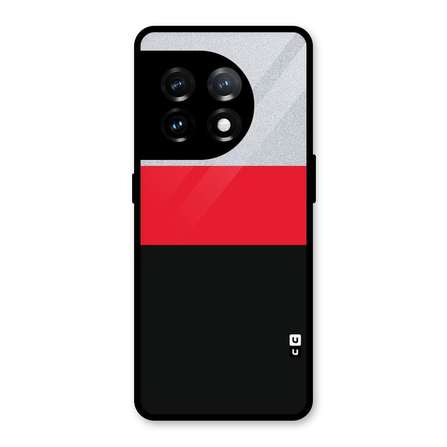 Cool Melange Stripe Glass Back Case for OnePlus 11
