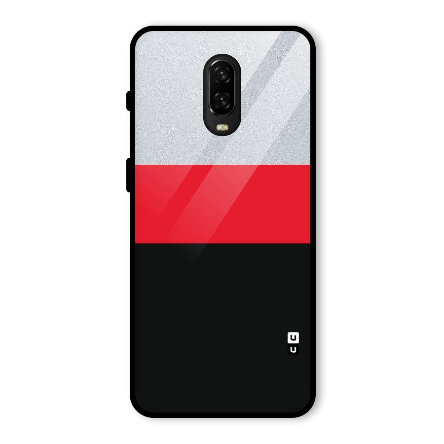 Cool Melange Stripe Glass Back Case for OnePlus 6T