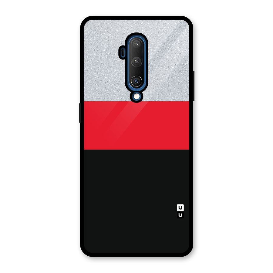 Cool Melange Stripe Glass Back Case for OnePlus 7T Pro
