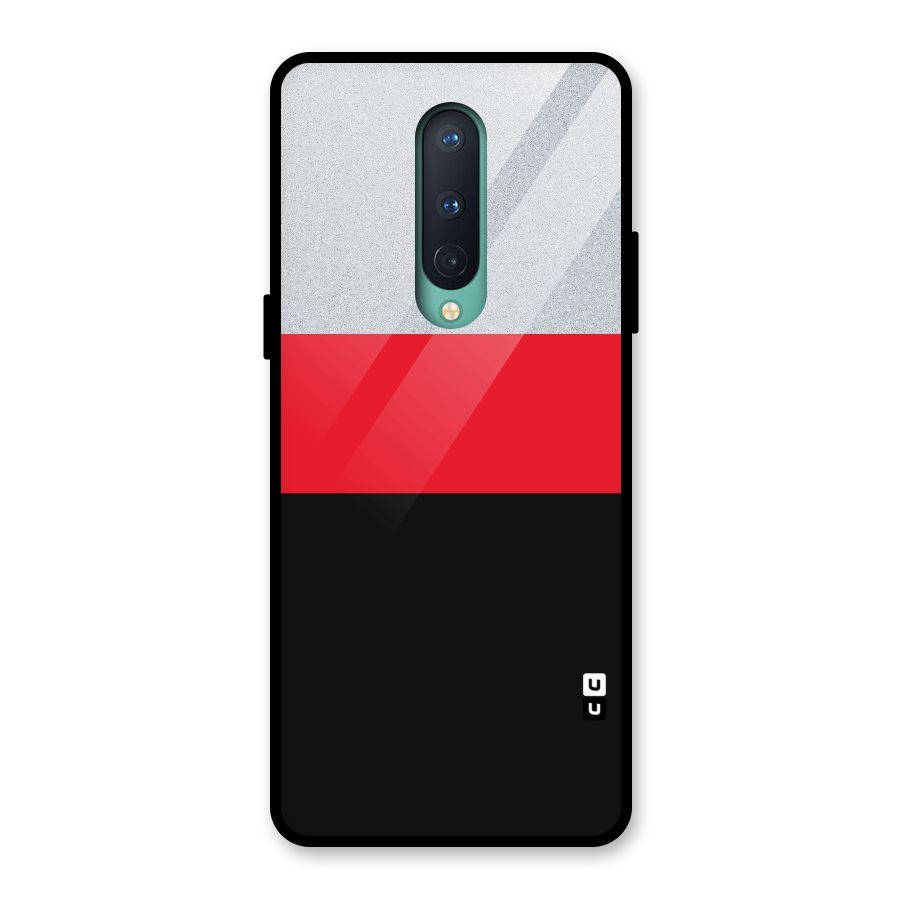 Cool Melange Stripe Glass Back Case for OnePlus 8