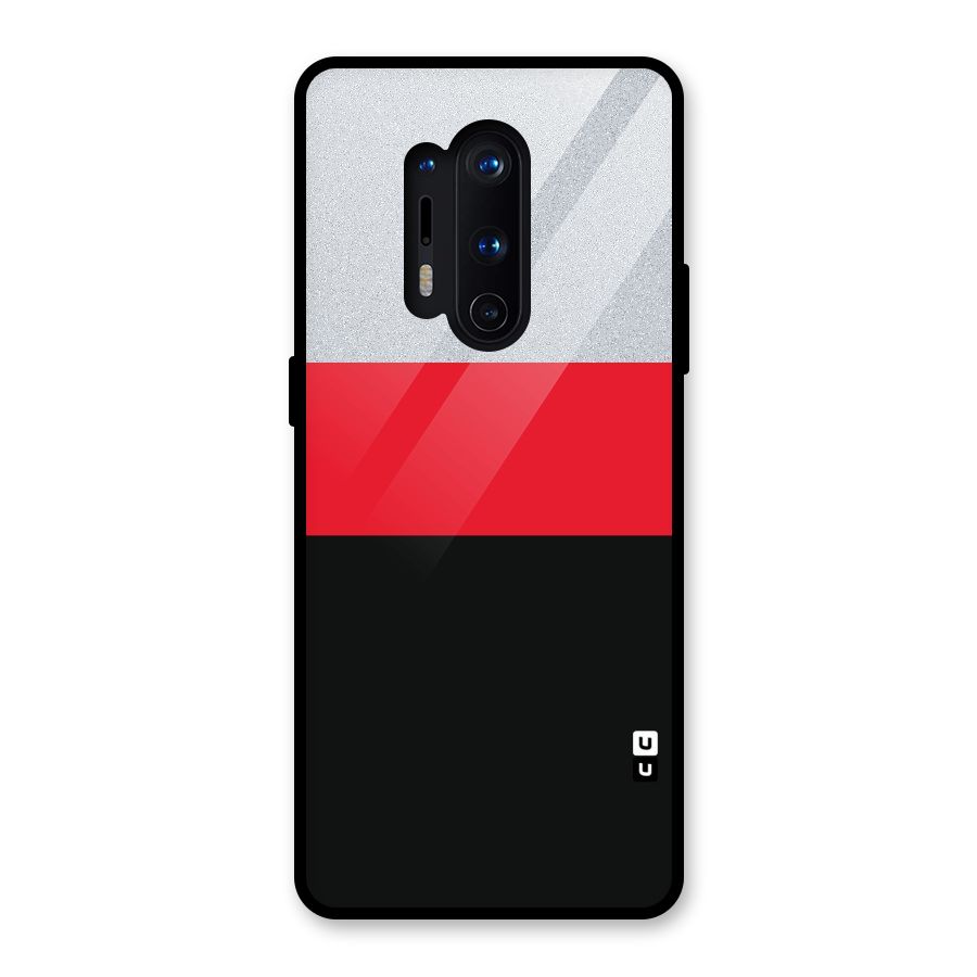 Cool Melange Stripe Glass Back Case for OnePlus 8 Pro
