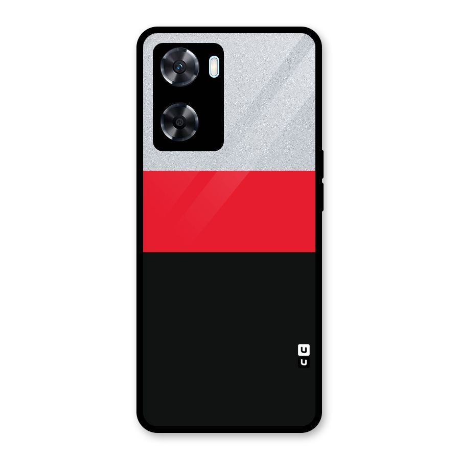 Cool Melange Stripe Glass Back Case for Oppo A77