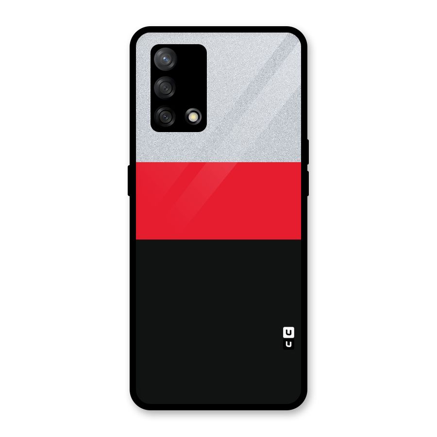 Cool Melange Stripe Glass Back Case for Oppo F19