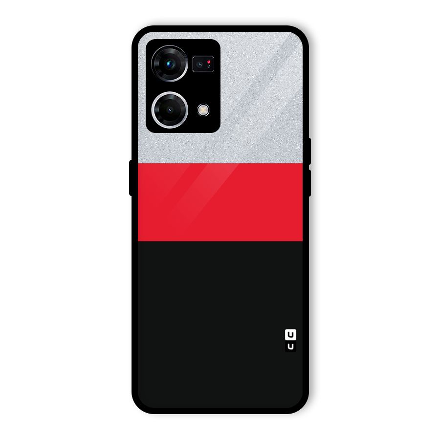 Cool Melange Stripe Glass Back Case for Oppo F21 Pro 4G