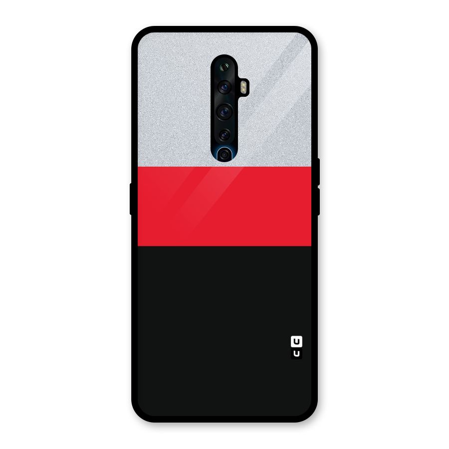 Cool Melange Stripe Glass Back Case for Oppo Reno2 F